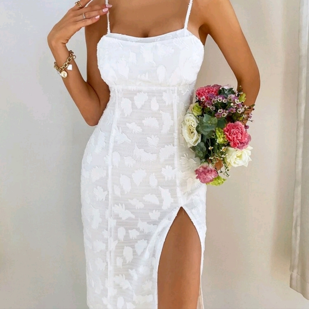 Split Front Dress.